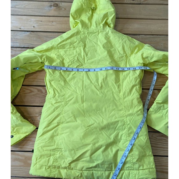 BURTON Yellow Full Zip Hooded Ski Snow Jacket XS - Picture 8 of 11